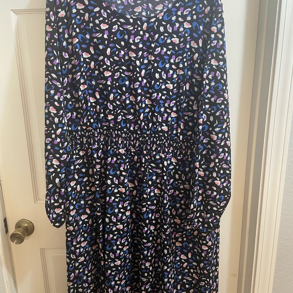BloomChic Black and Purple Patterned Dress